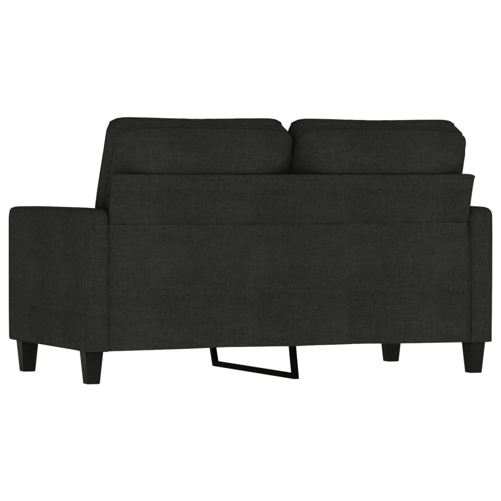 Tweezitsbank 120 cm stof zwart