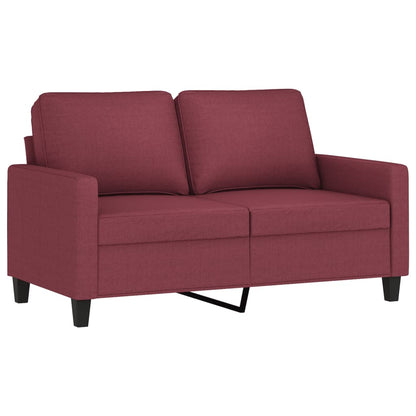 Tweezitsbank 120 cm stof wijnrood
