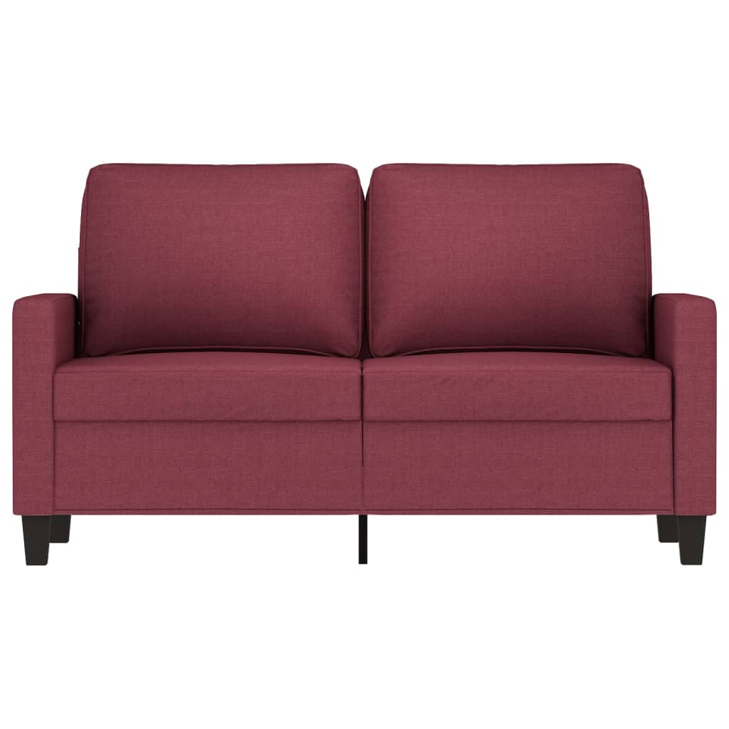 Tweezitsbank 120 cm stof wijnrood