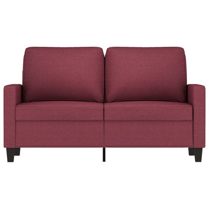Tweezitsbank 120 cm stof wijnrood