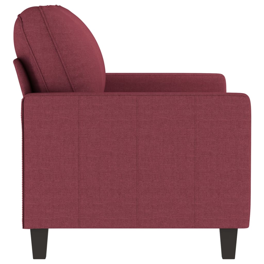 Tweezitsbank 120 cm stof wijnrood