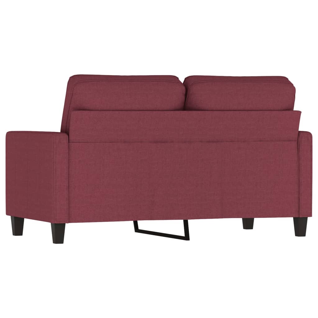 Tweezitsbank 120 cm stof wijnrood