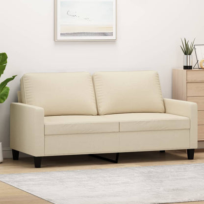 Tweezitsbank 140 cm stof crèmekleurig