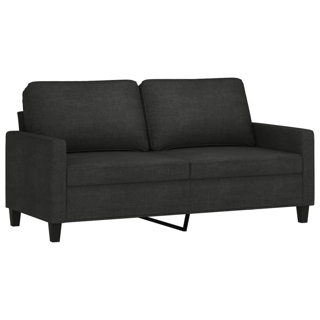 Tweezitsbank 140 cm stof zwart