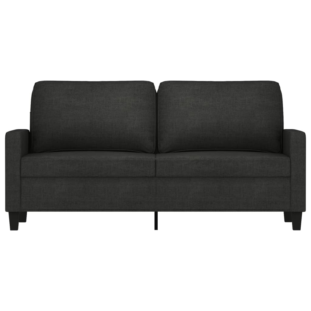 Tweezitsbank 140 cm stof zwart