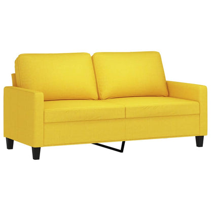 Tweezitsbank 140 cm stof lichtgeel