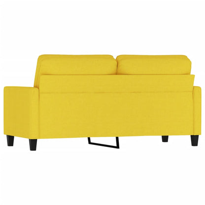 Tweezitsbank 140 cm stof lichtgeel
