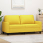 Tweezitsbank 140 cm stof lichtgeel