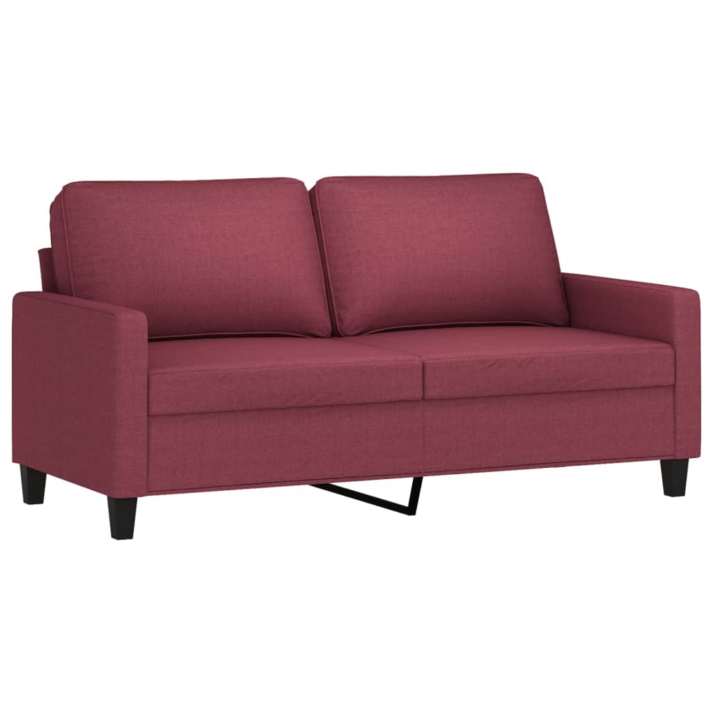 Tweezitsbank 140 cm stof wijnrood