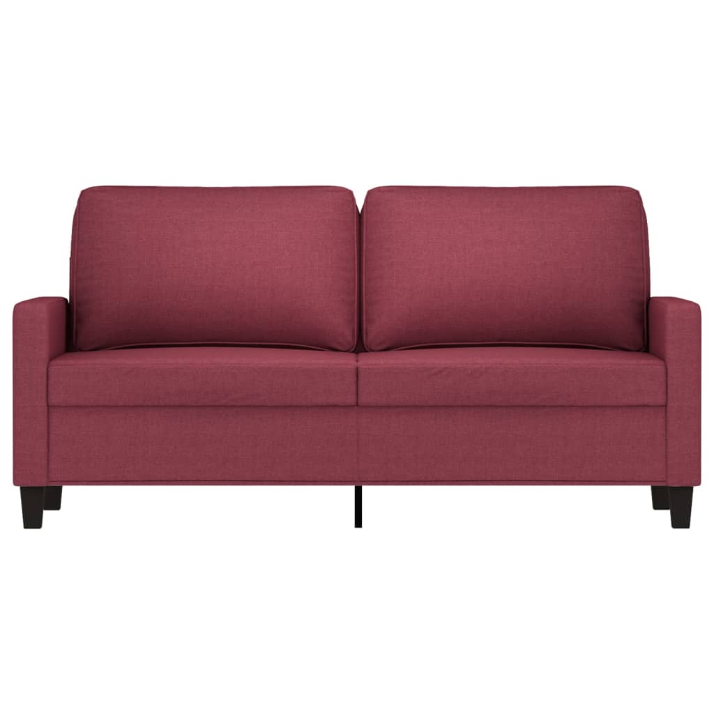 Tweezitsbank 140 cm stof wijnrood