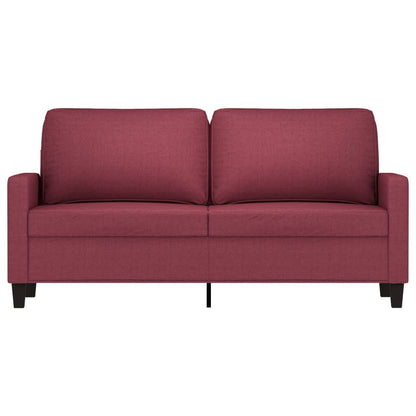 Tweezitsbank 140 cm stof wijnrood