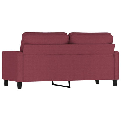Tweezitsbank 140 cm stof wijnrood