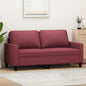 Tweezitsbank 140 cm stof wijnrood