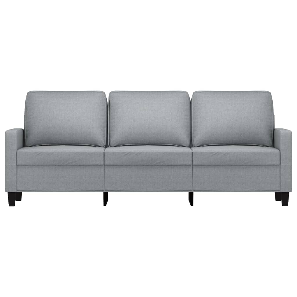 Driezitsbank 180 cm stof lichtgrijs