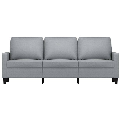 Driezitsbank 180 cm stof lichtgrijs