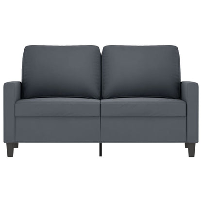 Tweezitsbank 120 cm fluweel donkergrijs