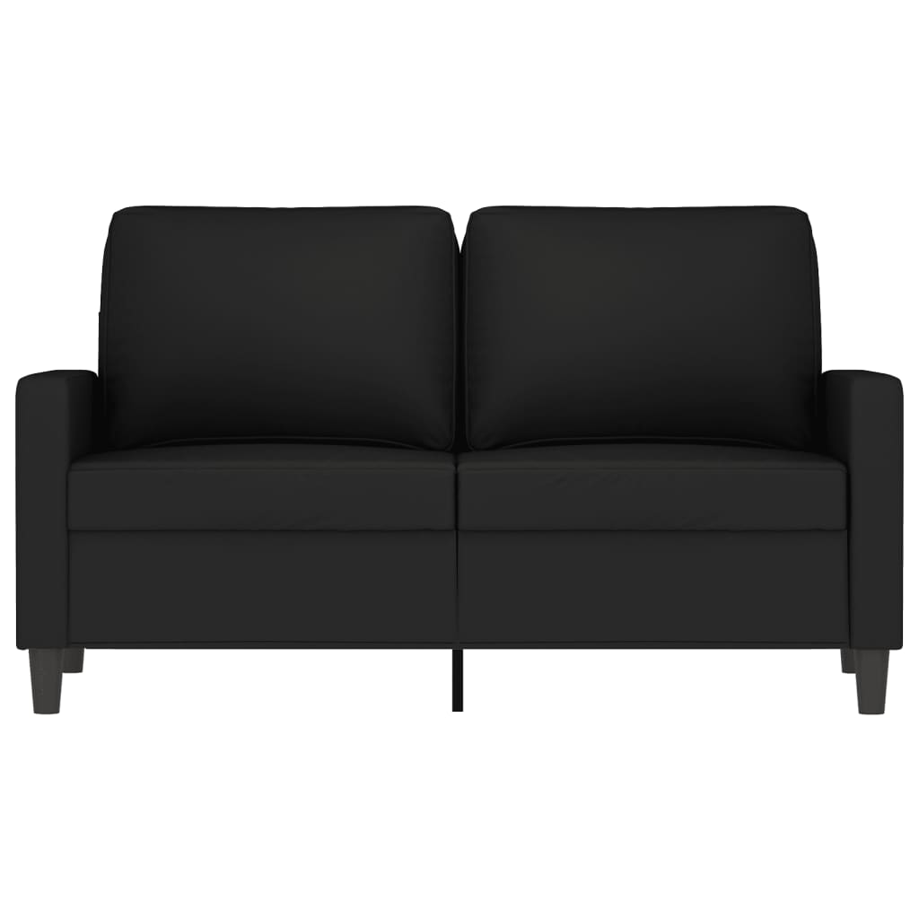 Tweezitsbank 120 cm fluweel zwart