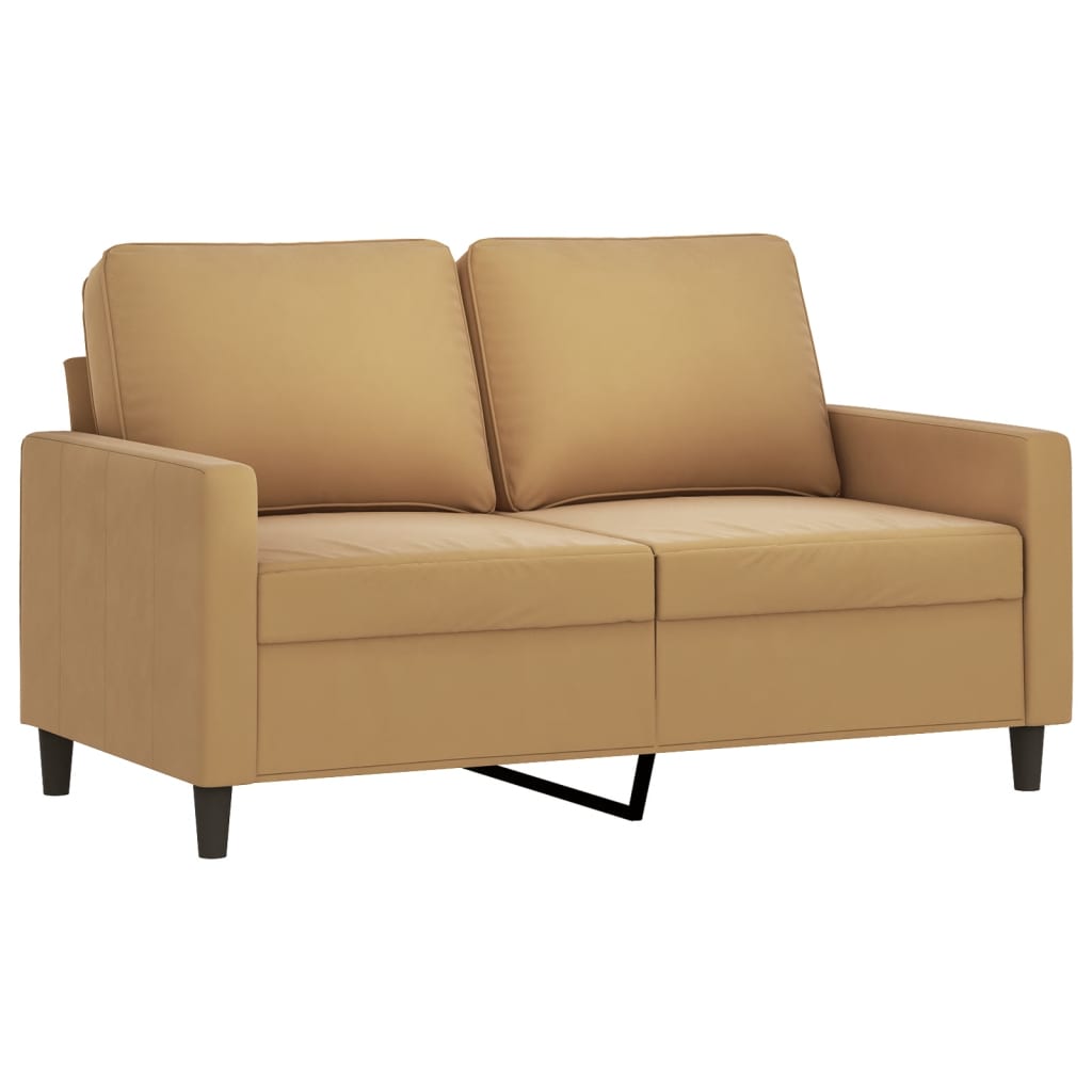 Tweezitsbank 120 cm fluweel bruin