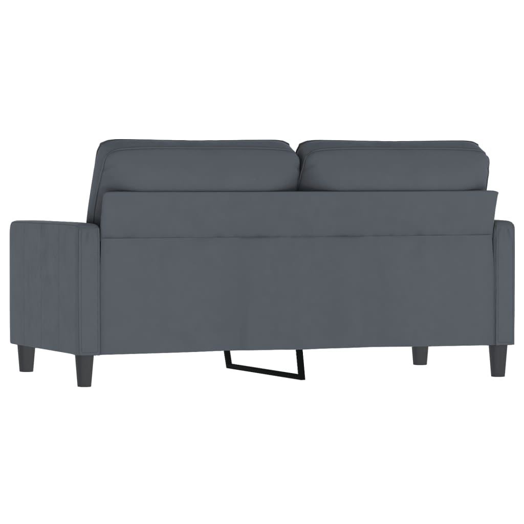 Tweezitsbank 140 cm fluweel donkergrijs