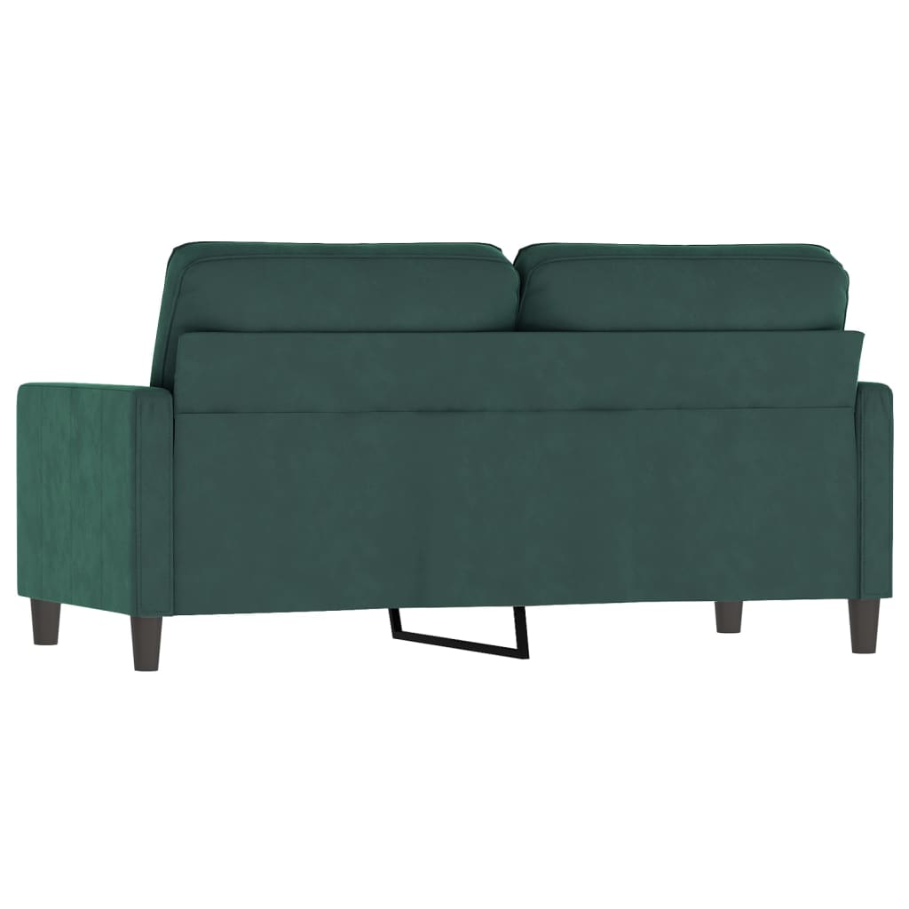Tweezitsbank 140 cm fluweel donkergroen