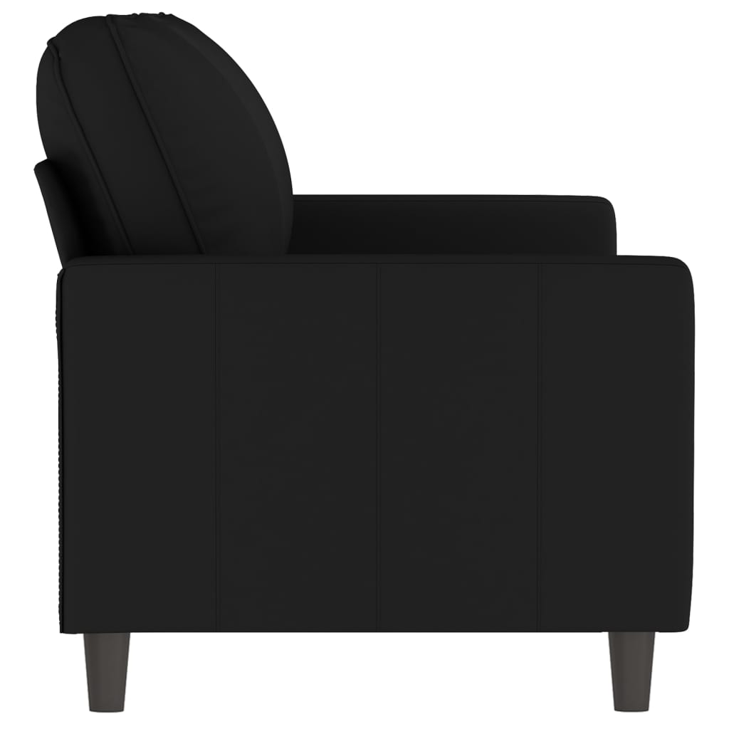 Tweezitsbank 140 cm fluweel zwart