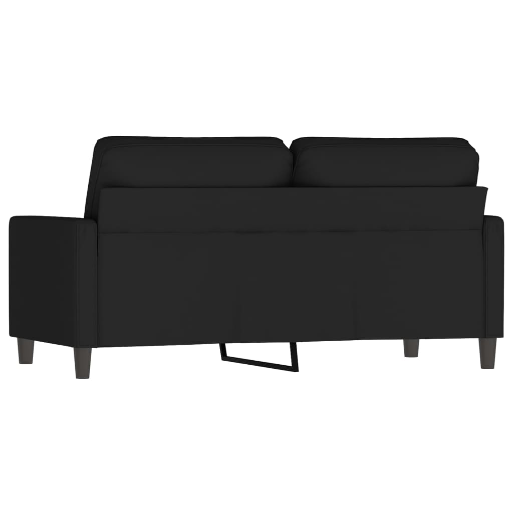 Tweezitsbank 140 cm fluweel zwart