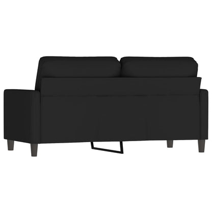 Tweezitsbank 140 cm fluweel zwart