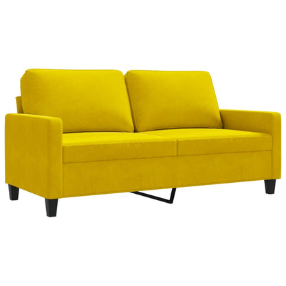 Tweezitsbank 140 cm fluweel geel