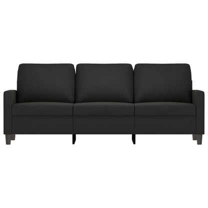 Driezitsbank 180 cm fluweel zwart