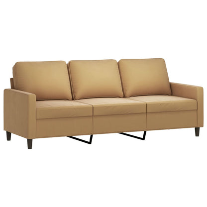 Driezitsbank 180 cm fluweel bruin