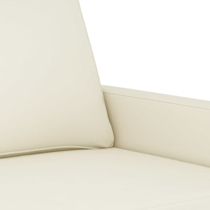 Driezitsbank 180 cm fluweel crèmekleurig