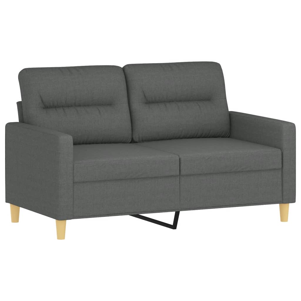 Tweezitsbank 120 cm stof donkergrijs