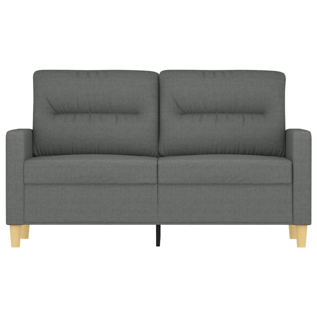 Tweezitsbank 120 cm stof donkergrijs