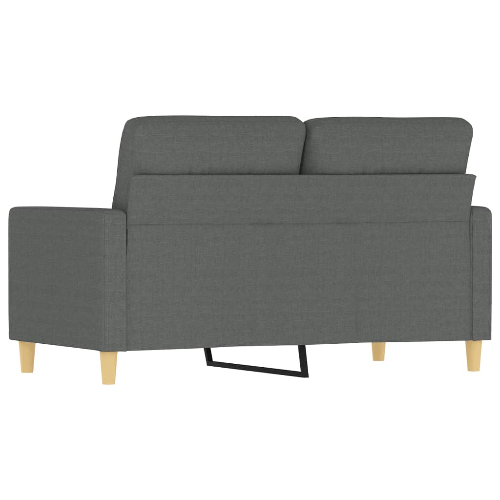 Tweezitsbank 120 cm stof donkergrijs