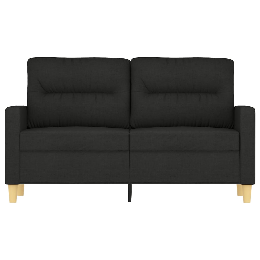 Tweezitsbank 120 cm stof zwart
