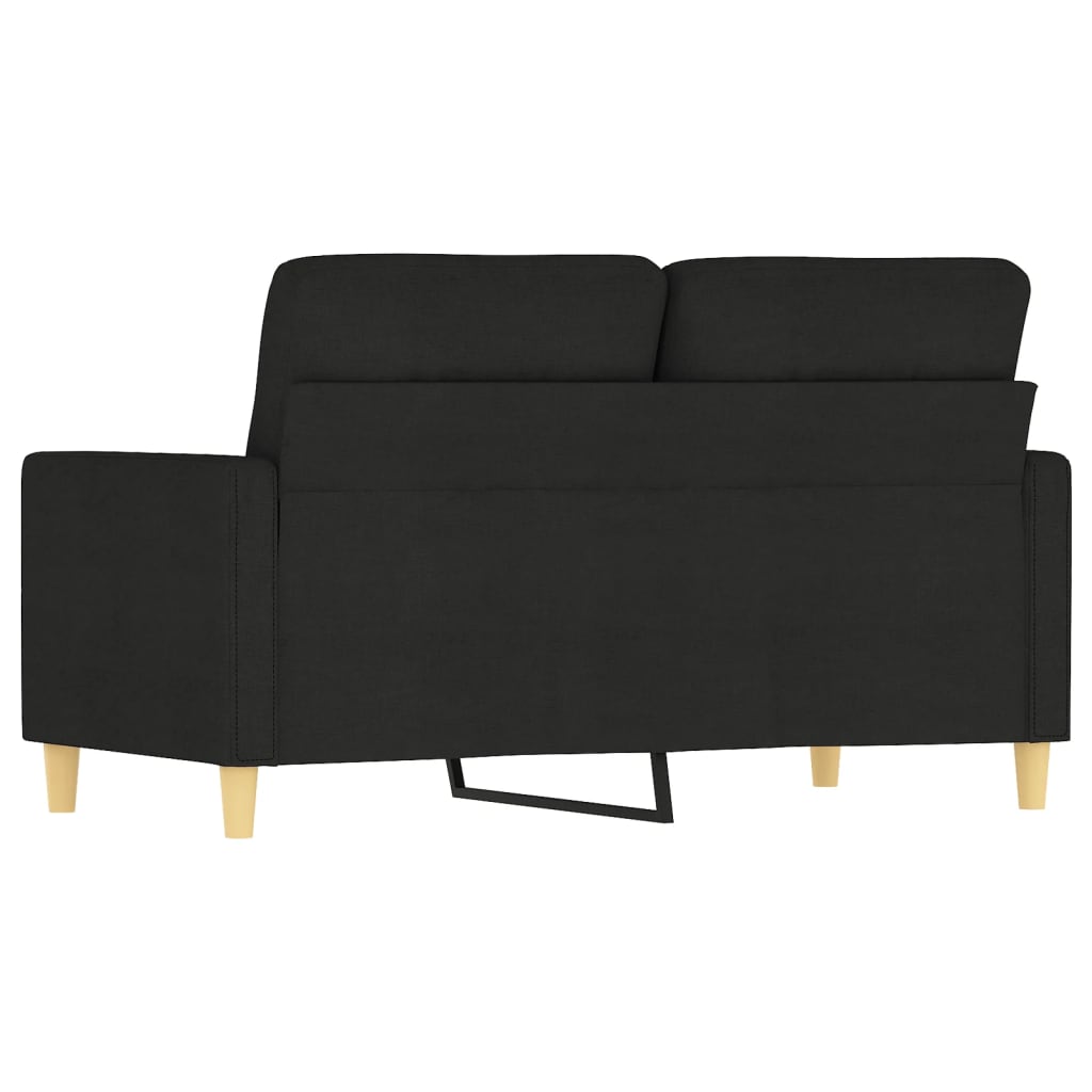 Tweezitsbank 120 cm stof zwart