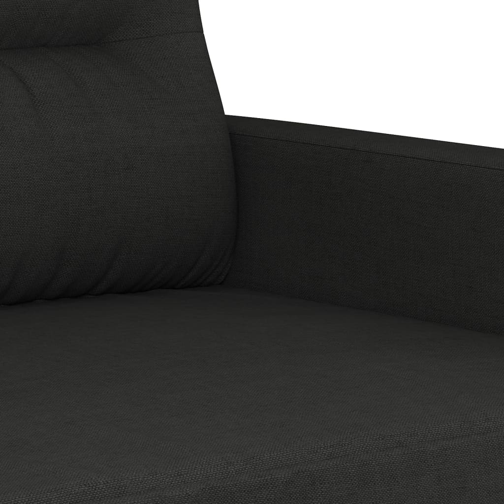 Tweezitsbank 120 cm stof zwart