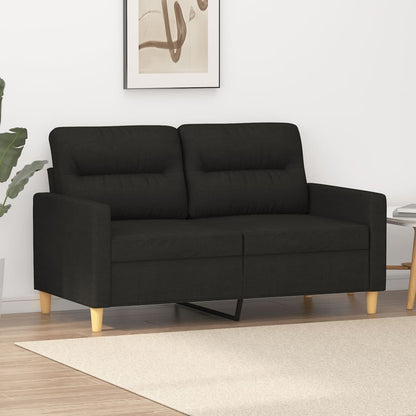 Tweezitsbank 120 cm stof zwart