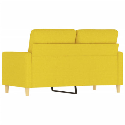 Tweezitsbank 120 cm stof lichtgeel