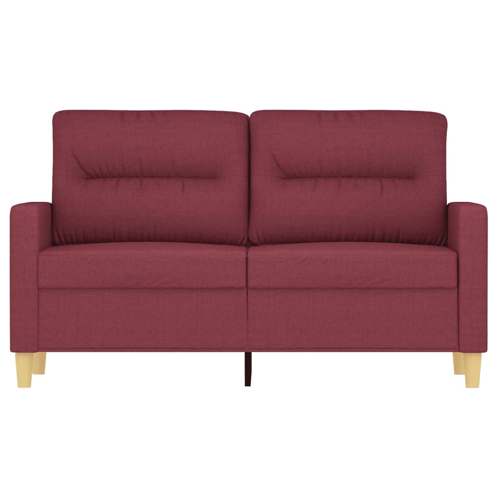 Tweezitsbank 120 cm stof wijnrood