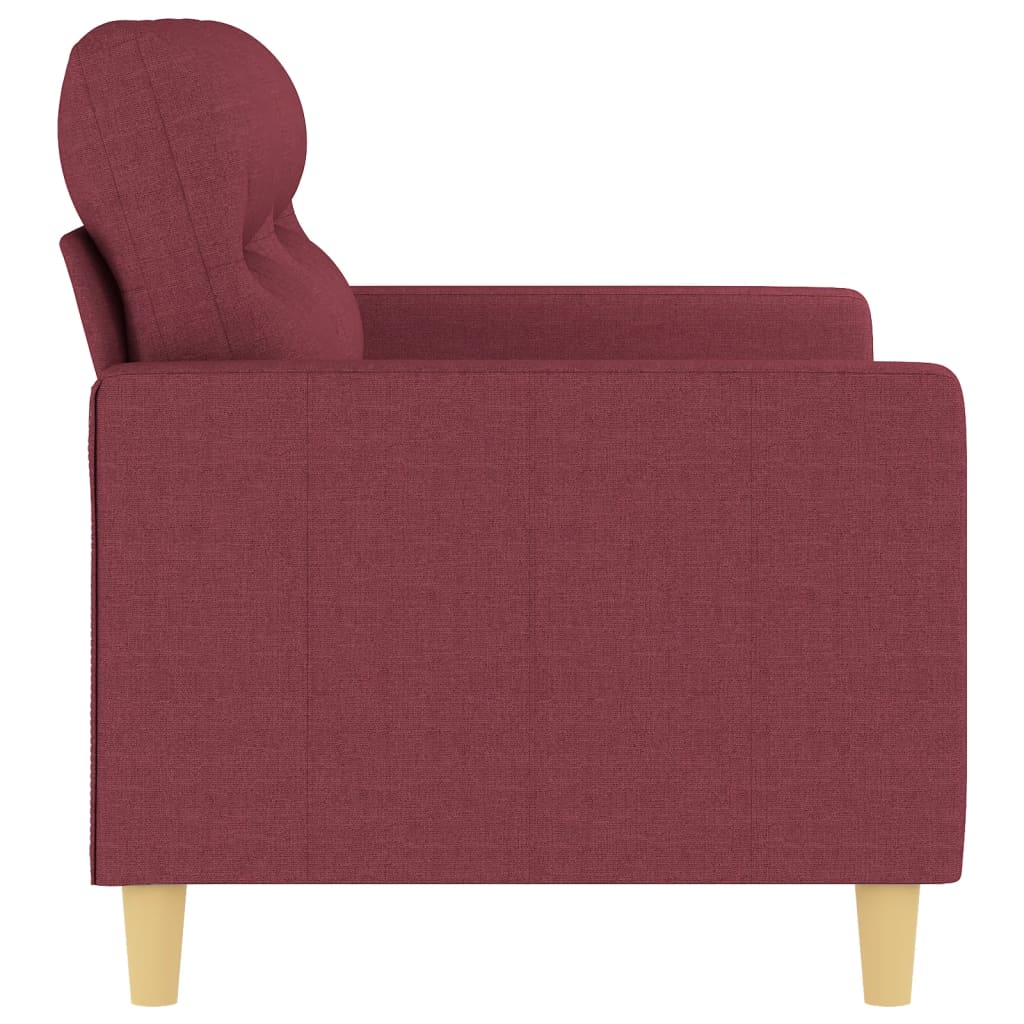 Tweezitsbank 120 cm stof wijnrood