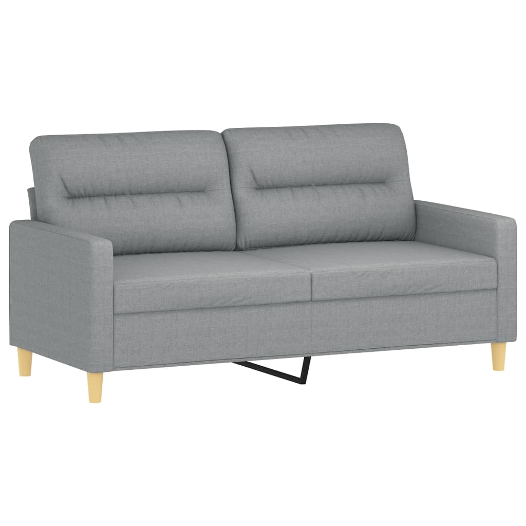 Tweezitsbank 140 cm stof lichtgrijs