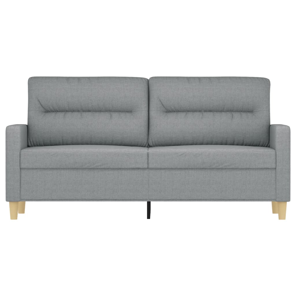 Tweezitsbank 140 cm stof lichtgrijs