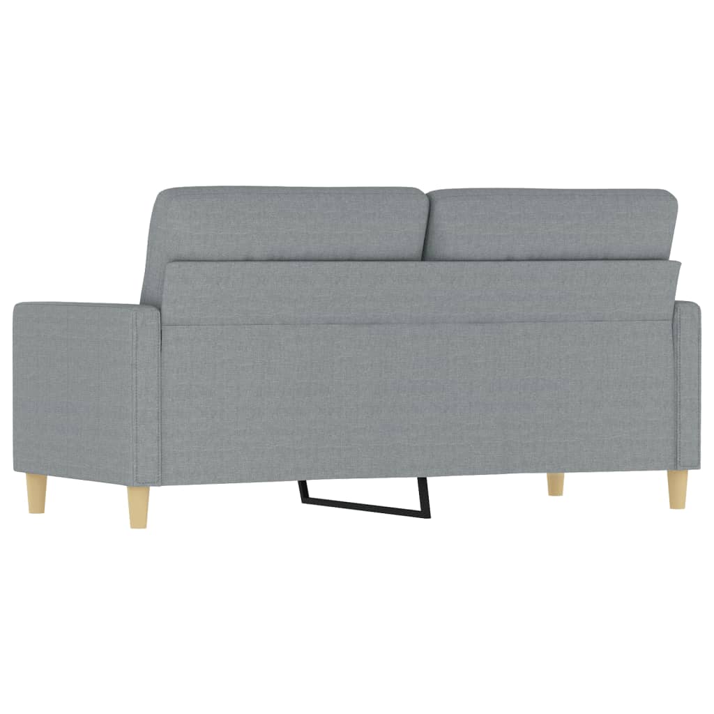 Tweezitsbank 140 cm stof lichtgrijs