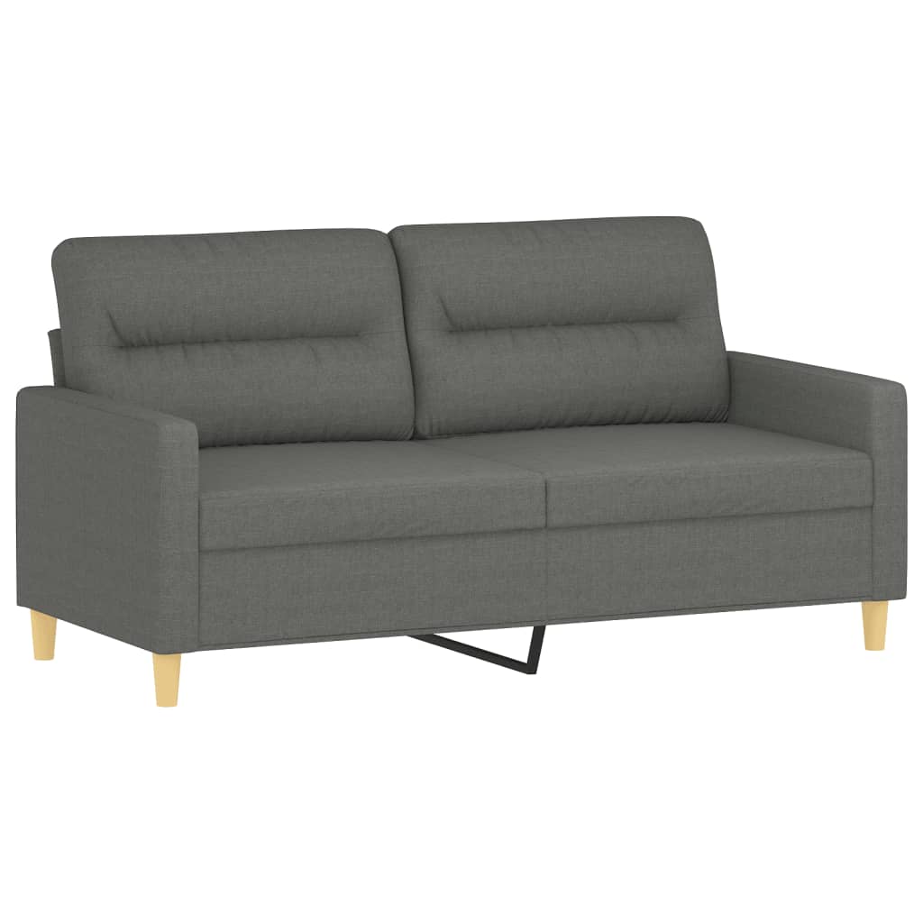 Tweezitsbank 140 cm stof donkergrijs