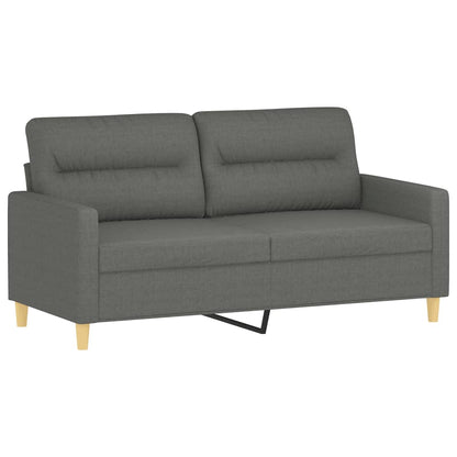 Tweezitsbank 140 cm stof donkergrijs