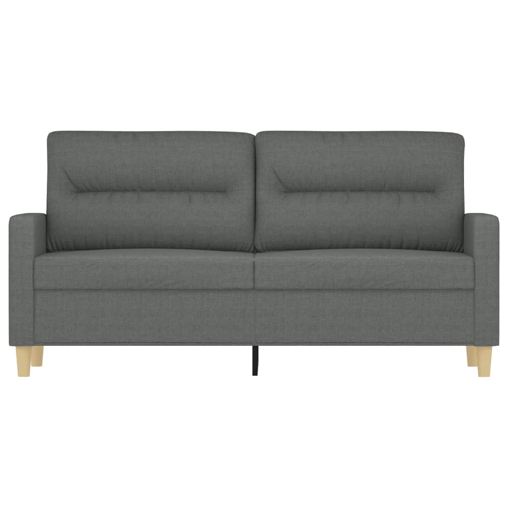 Tweezitsbank 140 cm stof donkergrijs