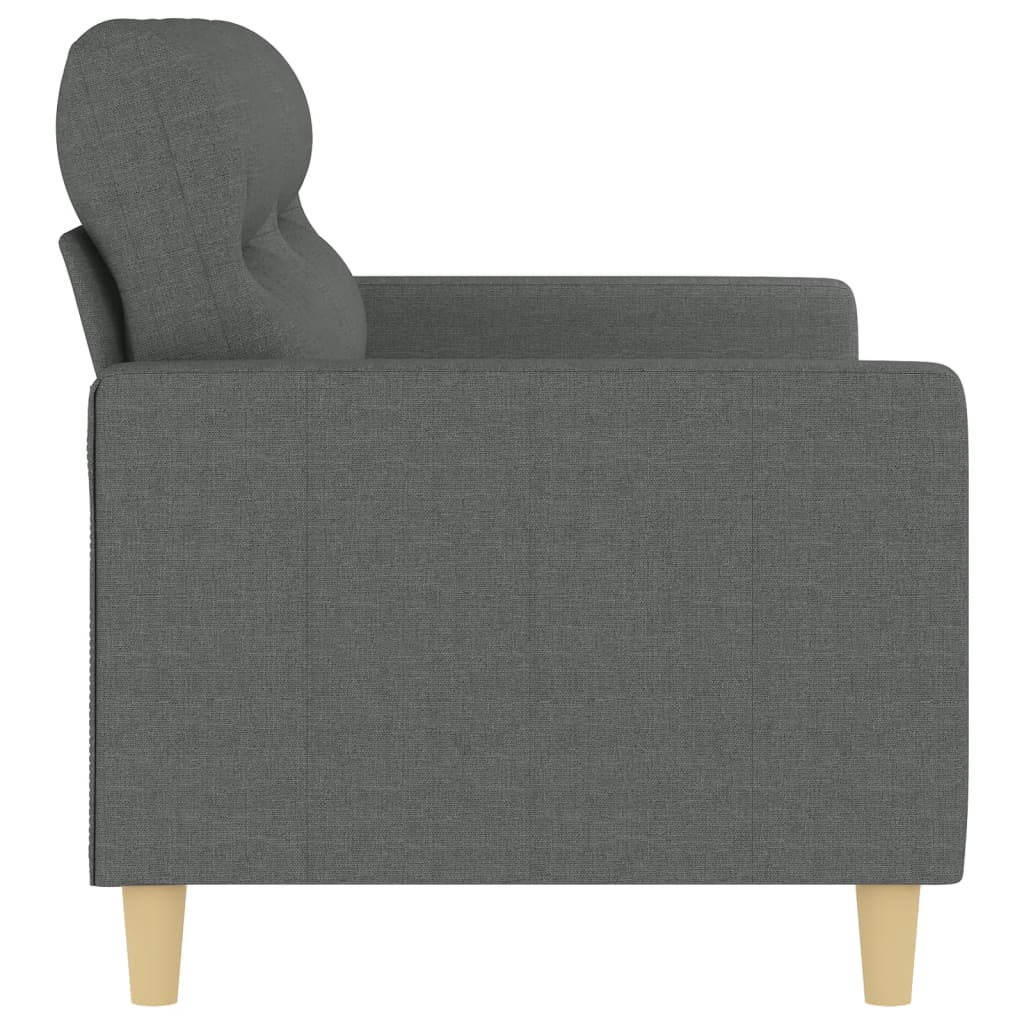 Tweezitsbank 140 cm stof donkergrijs