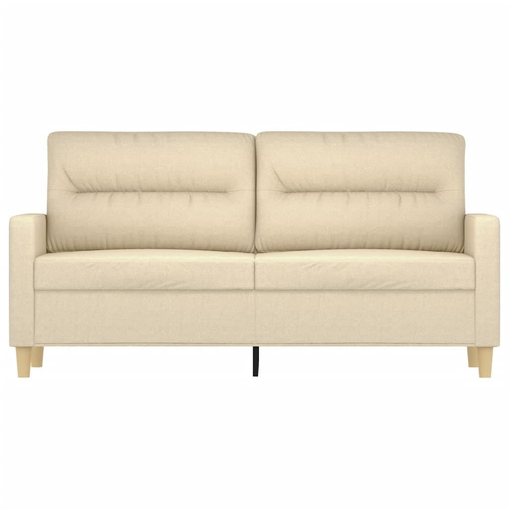 Tweezitsbank 140 cm stof crèmekleurig