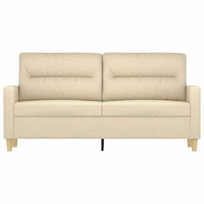 Tweezitsbank 140 cm stof crèmekleurig